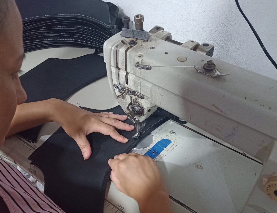 Mercedes Benz Upcycled Upholstery turned into Ecoproducts